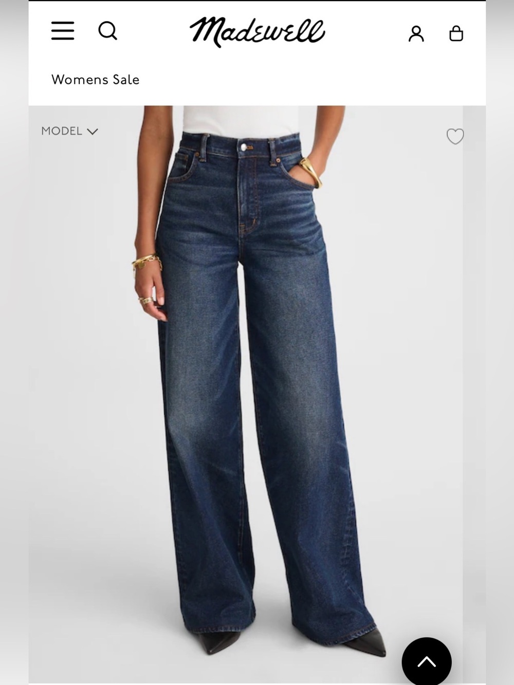 Madewell Superwide Leg Dark Jeans
